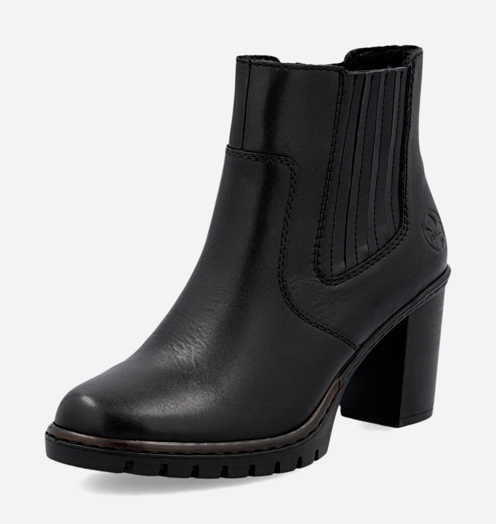 RIEKER, Boots med spänne Svarta