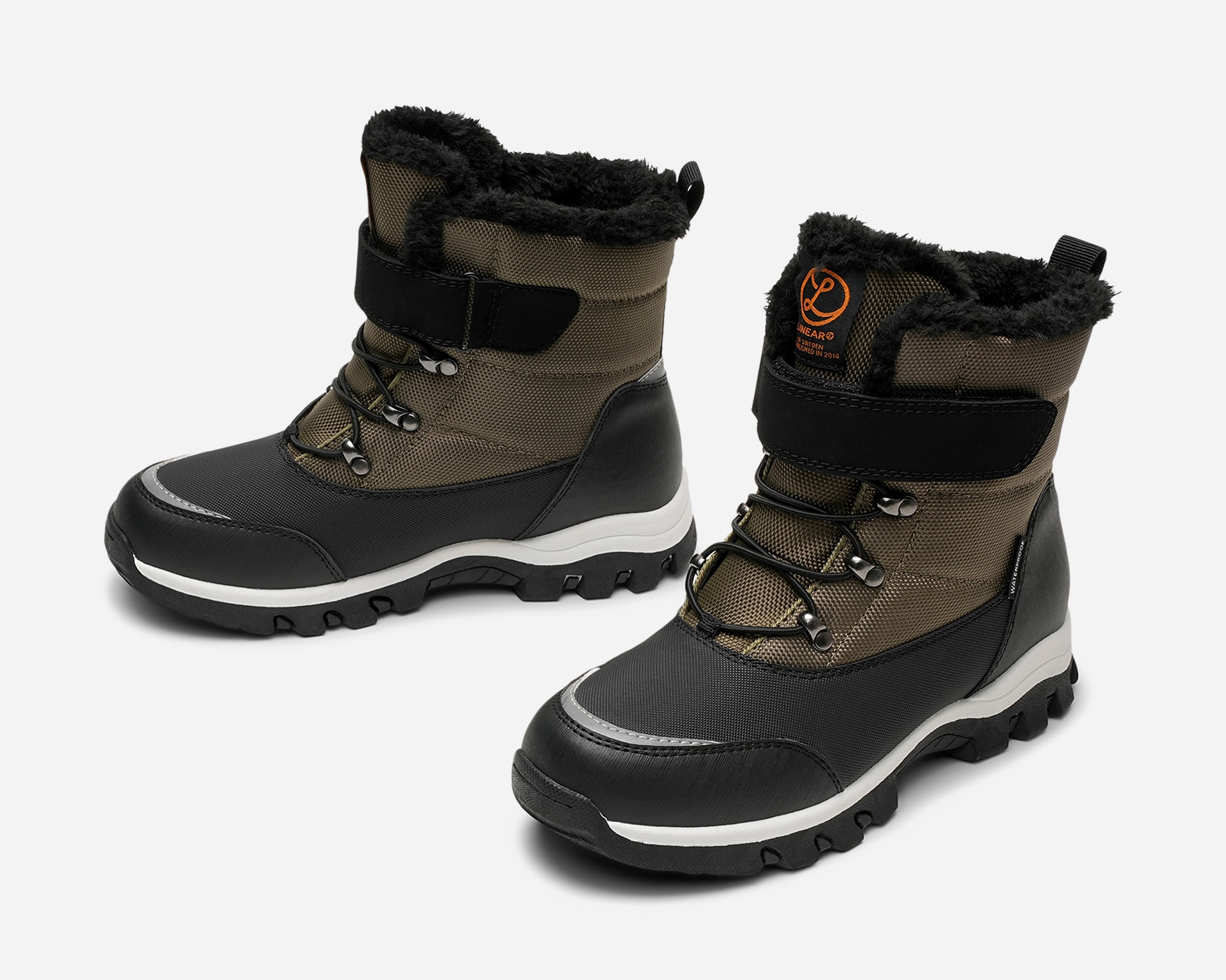 LINEAR, Varmfodrade kängor waterproof Gröna