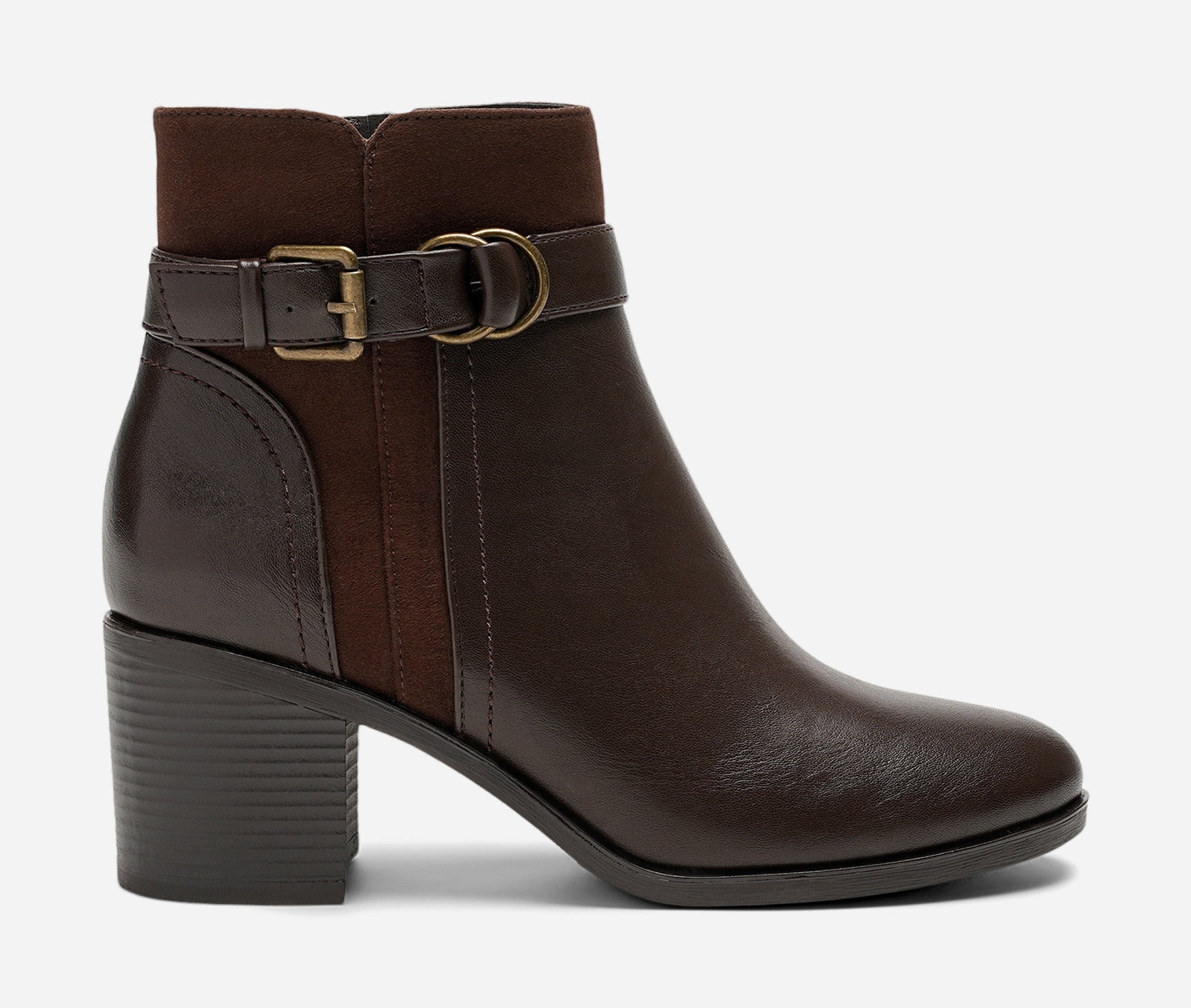 SO ALL, Boots med spänne Bruna