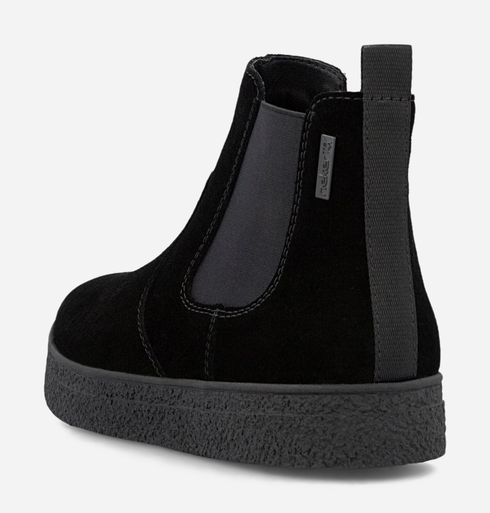 RIEKER, Varmfodrade boots med dragkedja Svarta