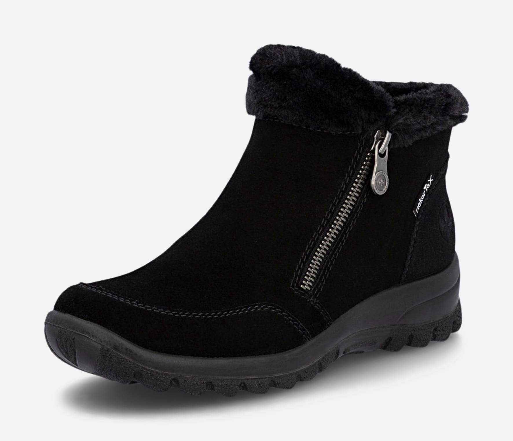 RIEKER, Varmfodrade boots, waterproof Svarta