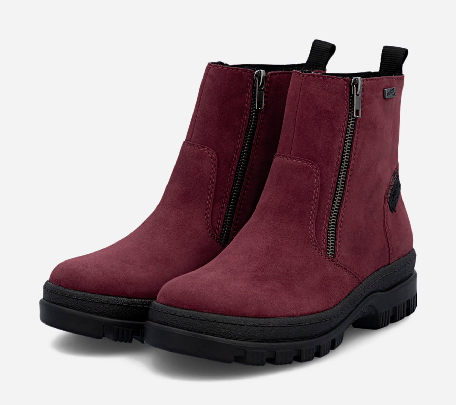 RIEKER, Boots med dragkedja Röda