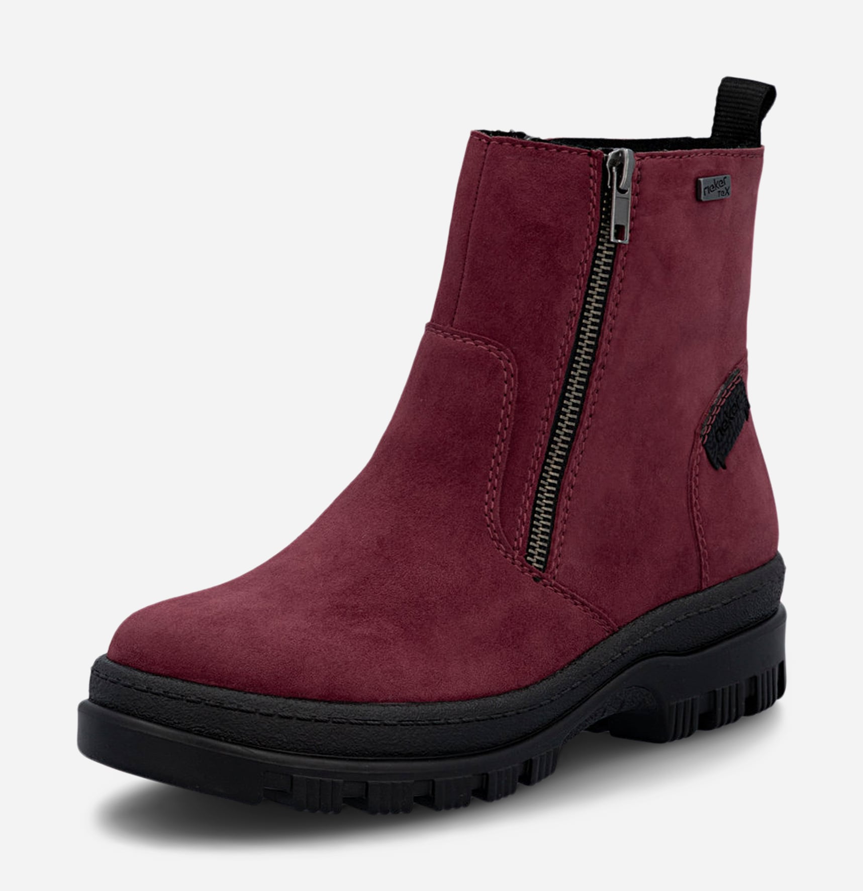 RIEKER, Boots med dragkedja Röda