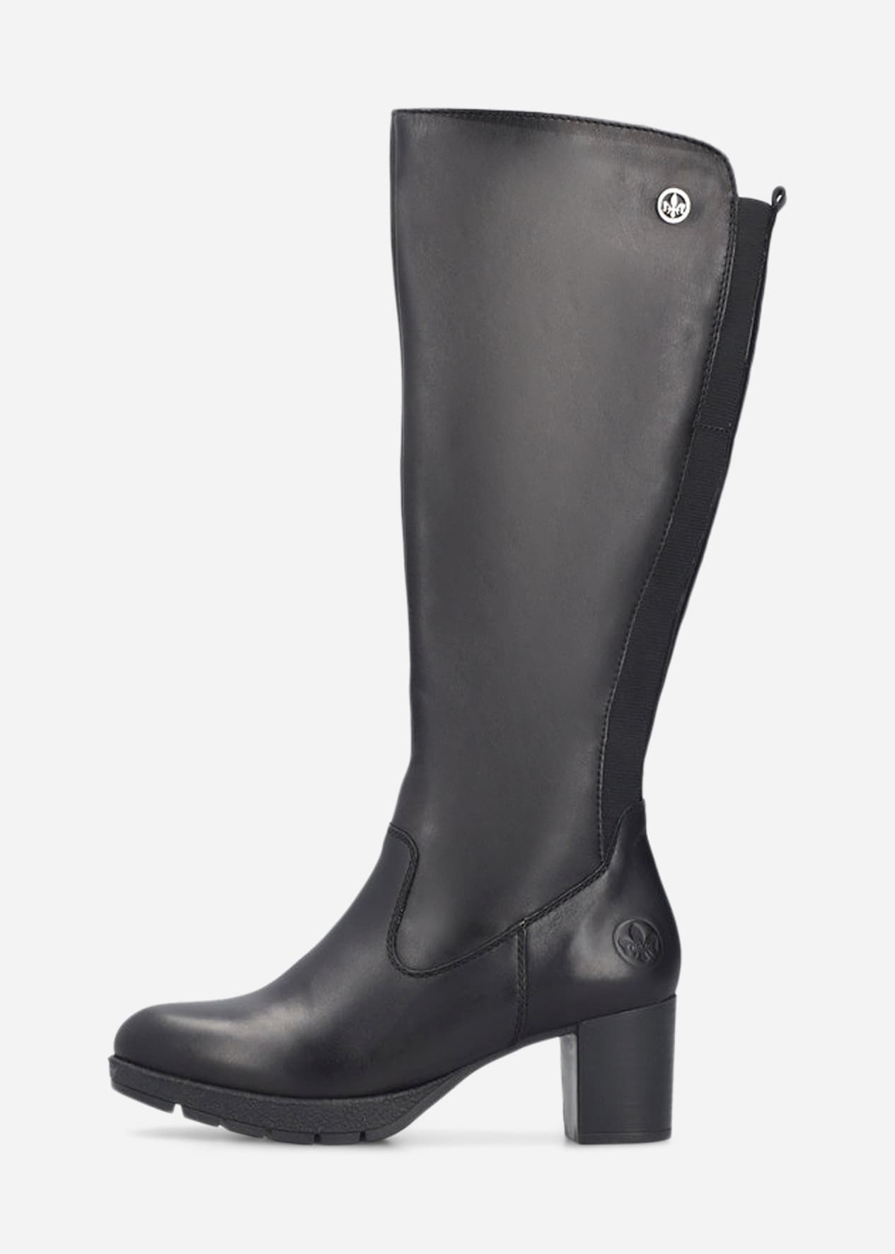 RIEKER, Stövlar med stretchskaft Svarta