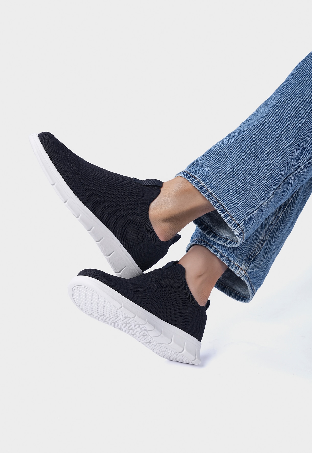 LINEAR, Sock sneakers Blåa