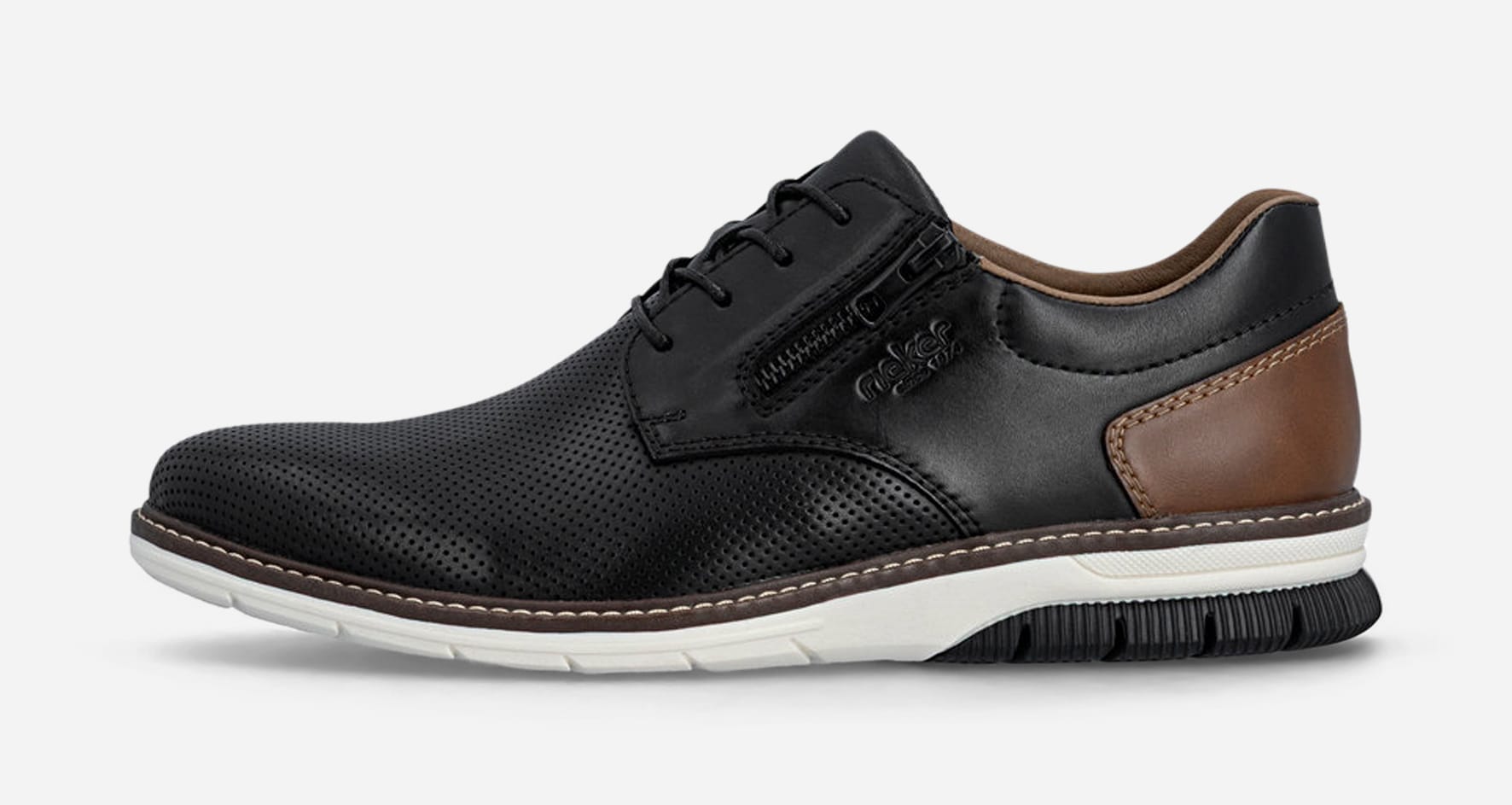 RIEKER, Snörskor Svarta