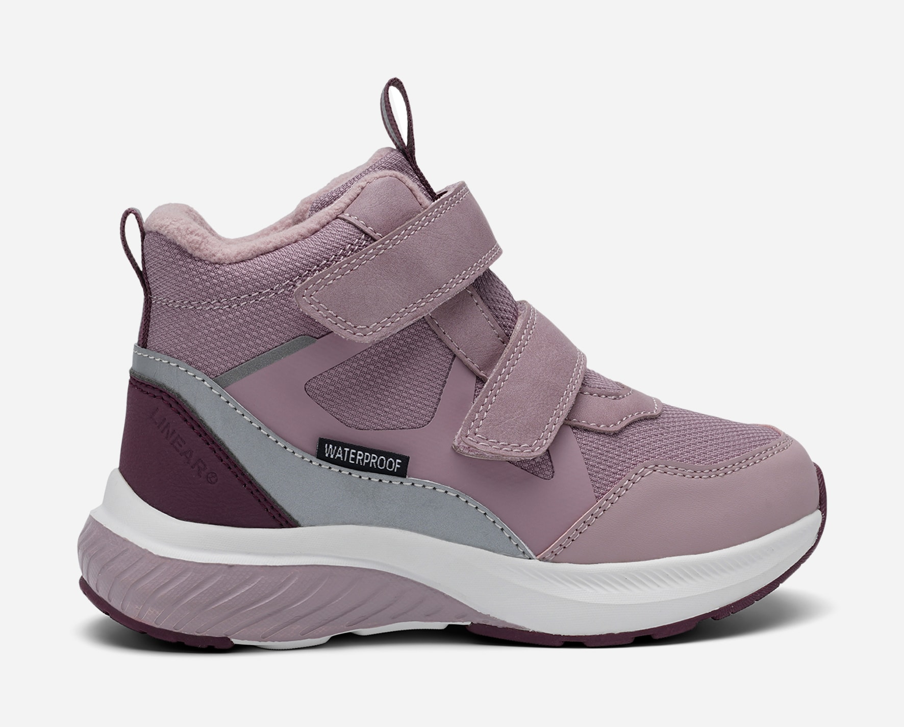 LINEAR, Fleecefodrade höga sneakers waterproof Lila