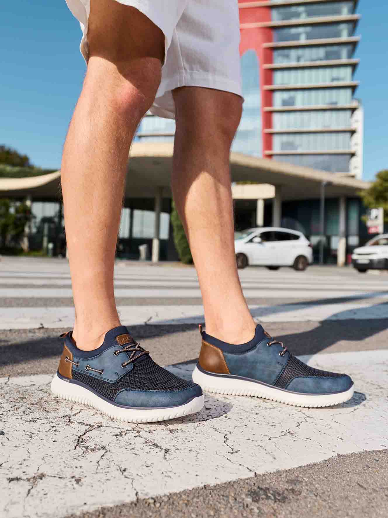 RIEKER, Slip-on sneakers Blåa