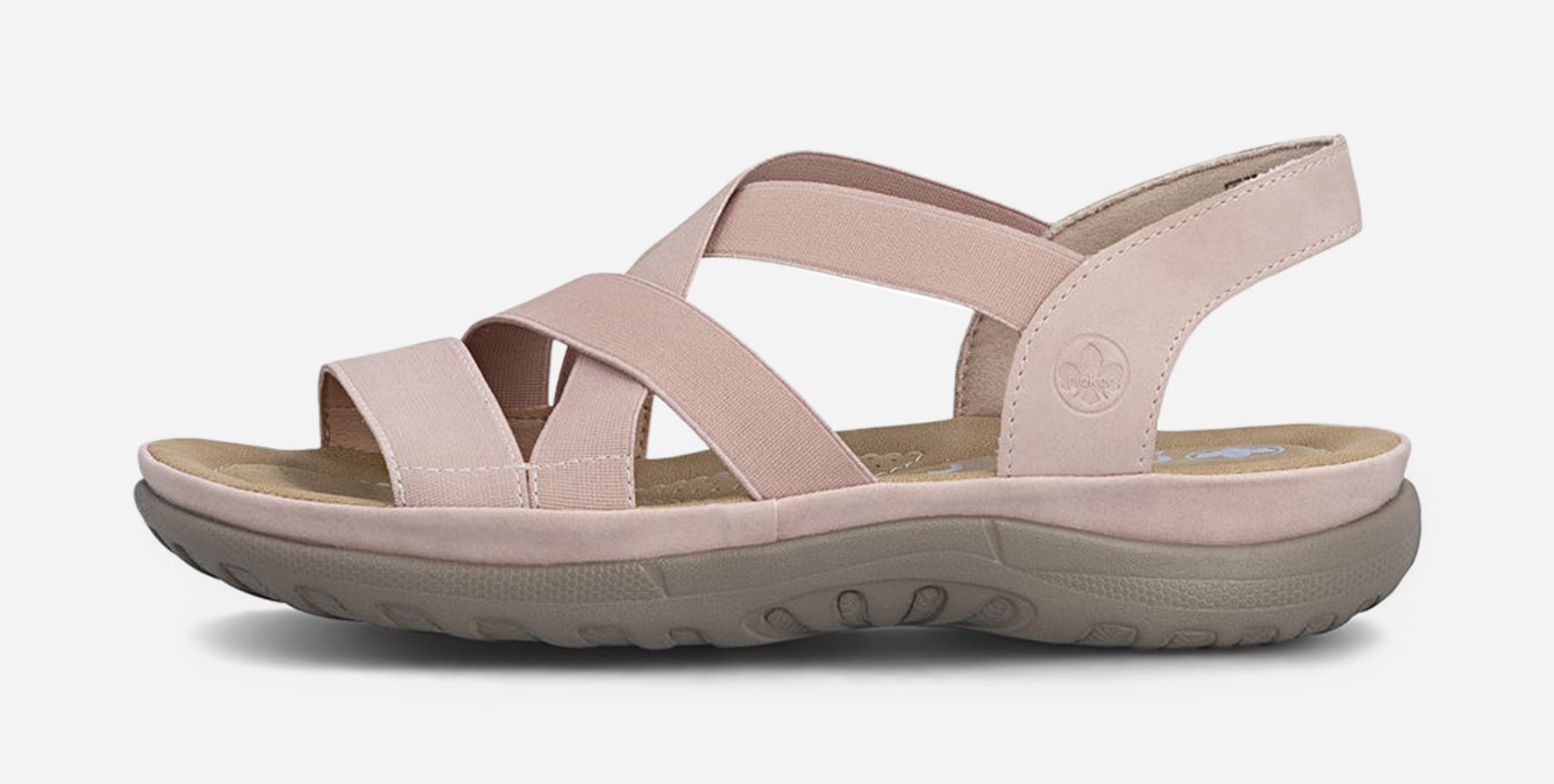 RIEKER, Sandaler med remmar Rosa
