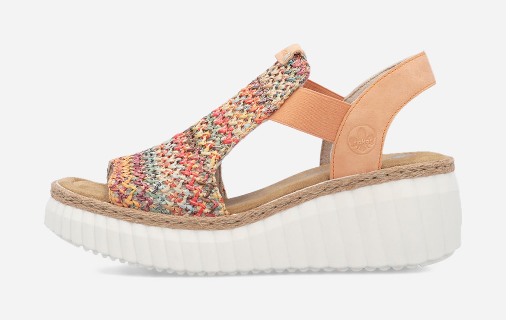 RIEKER, Sandaler med remmar Orangea