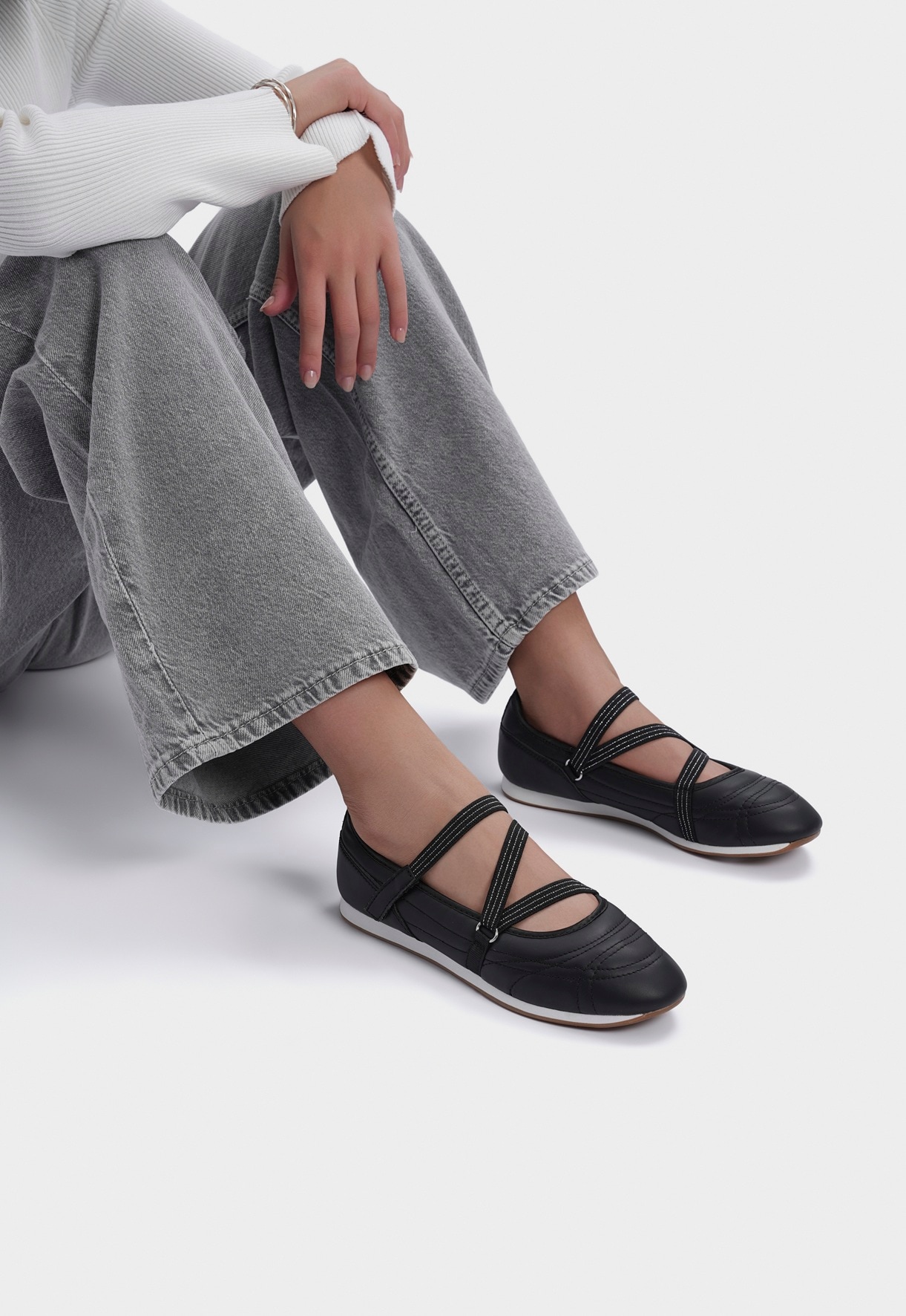 DINSKO, Ballerinaskor Svarta