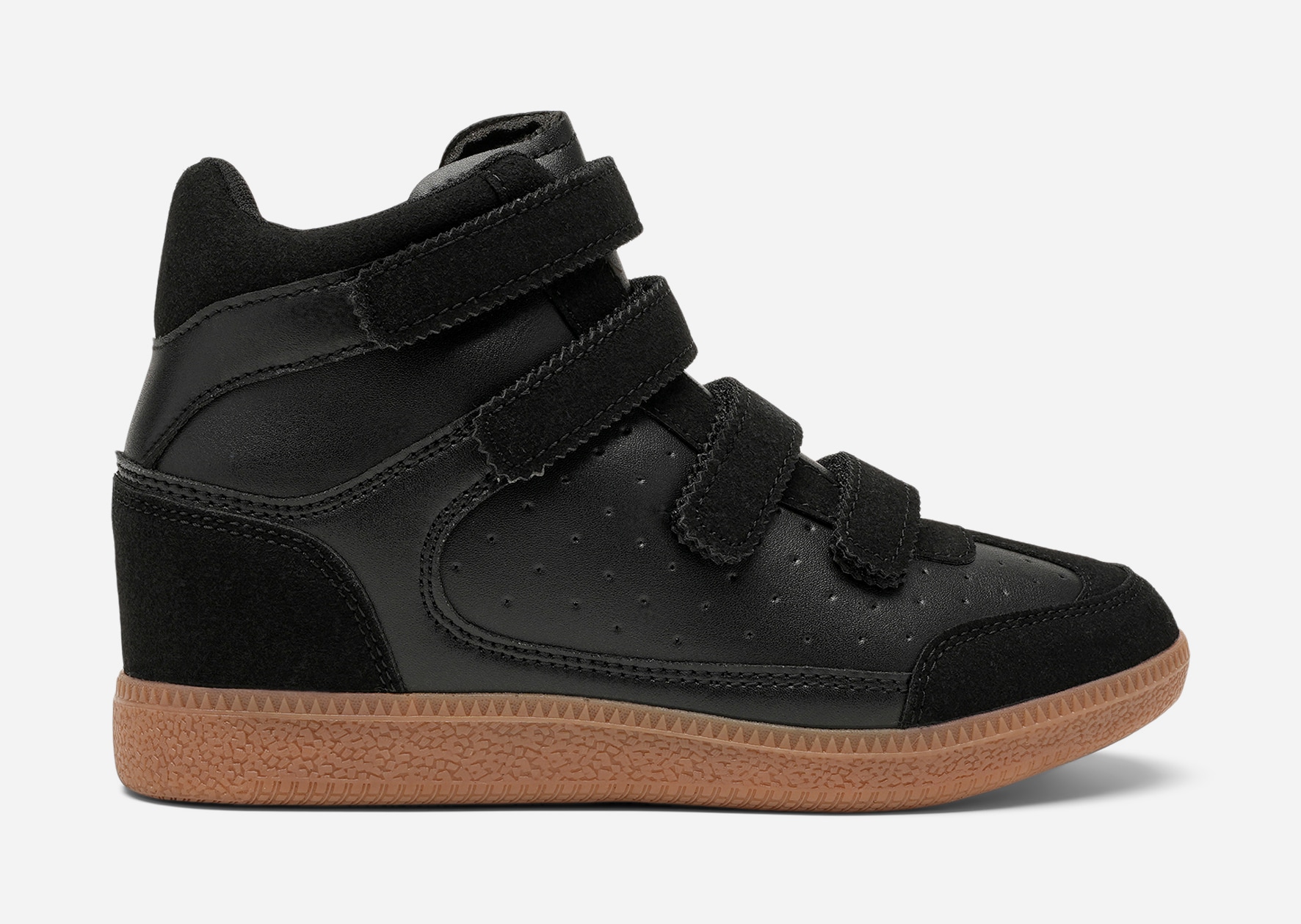 CLAUDIA GHIZZANI, Höga sneakers med inbyggd kilklack Svarta